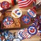 8 Pcs 4th of July Patriotic Diamond Art Coasters Kit Red Blue White Memorial Day Star Diamond Painting Coasters with Holder American Independence Day Art Kit for Adults Kids Craft Decor